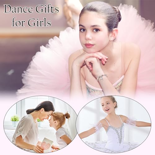 Ballerina Gifts for Girls Shiny Pink Ballerina Bracelet Ballet Dance Jewelry for Dance Lovers Team, Dance Recital Gift for Daughter Niece Dancer Friend Mate2