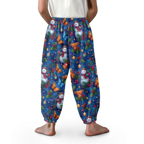 Image of Unisex Little Kids Yoga Trousers Bohemian Beach Pants Baggy Harem Activewear for Boys and Girls Age 3-10