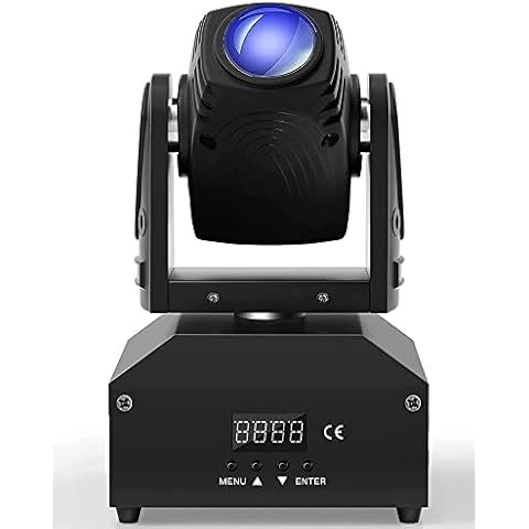 DELIBANG RGBW Moving Head Stage Light, 10W LED DJ Lights Beam Effect via DMX512 /Sound Activated/Auto Control for Party Show DJ Wedding Cover