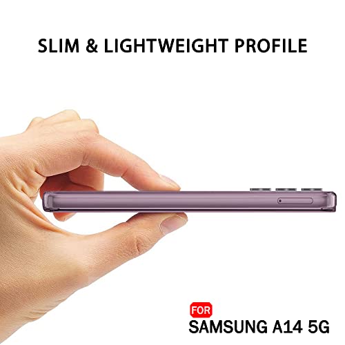 Image of TheGiftKart Back Cover Soft Case for Samsung Galaxy A14 4G / A14 5G | Best Camera Protection | Inbuilt Dust Plugs & Anti-Slip Grip | Ultra Clear Slim (Silicone | Transparent)