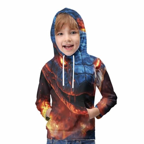 Sweat à capuche serpent 3D : le pull-over résistant pour ado de 11 à 13 ans