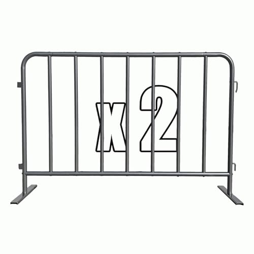 2-Pack 5ft Steel Crowd Control Barricades