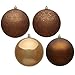 Vickerman 485606-6 Mocha 4-Finish Ball Christmas Christmas Tree Ornament (Set of 4) (N591576DA)