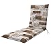 Produktbild Doppler Auflage Rollliege Living Beige Weiß I Gartenliege-Polster 195x60x6cm aus Baumwolle & Polyester I Liegestuhl-Auflage weich & bequem I Liegenauflage zum Festbinden an Rollliege