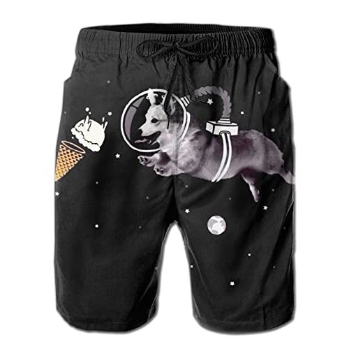 Short de plage athlétique homme à séchage rapide motif flamingo