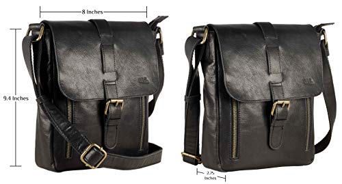 Image of Genuine Leather Crossbody Purse and Handbags - Crossover Bag Over the Shoulder