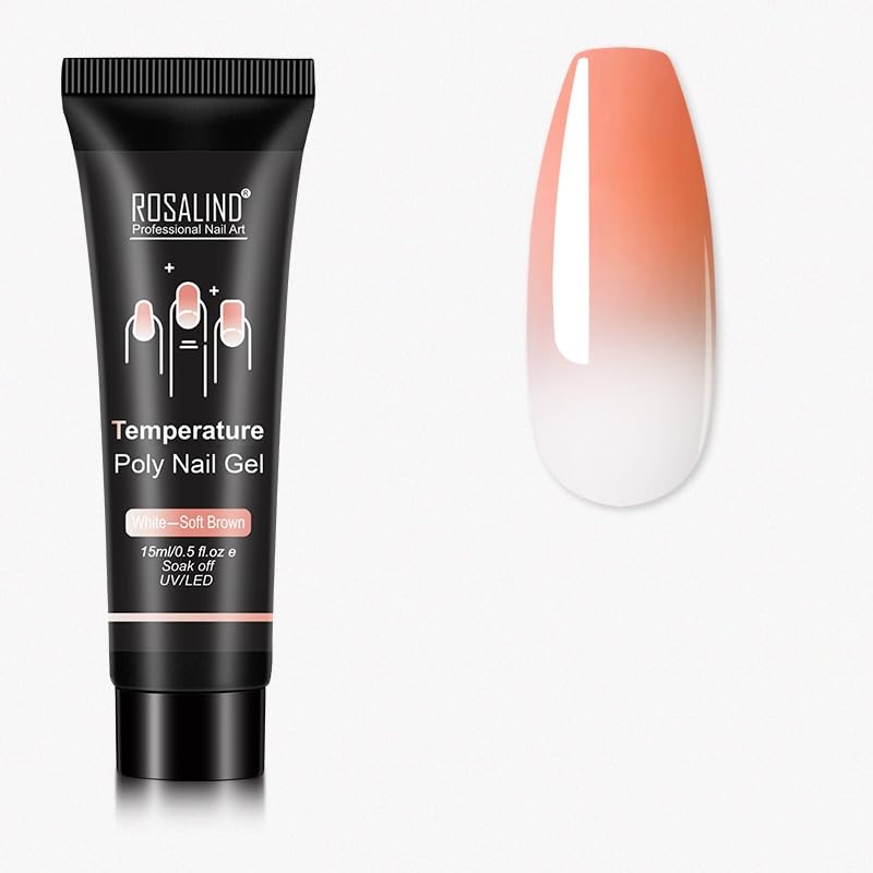 ROSALIND NAIL EXTENSION GEL from BELLE GAGA ™ 15ml Poly Nail Gel Poly Extension Gel Builder Gel for Starter DIY Manicure Nail Art Design Supplies (RE09-A506)