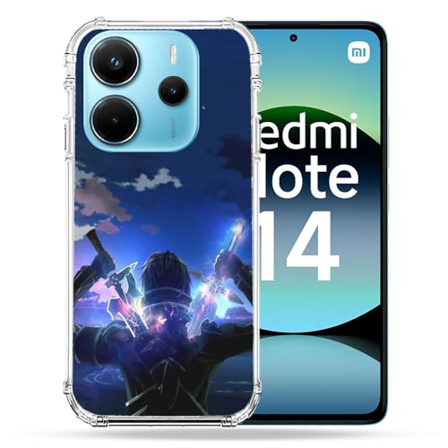 Coque Xiaomi Redmi Note 14 4G Manga SAO Anti Chute Protection Ecran Epée