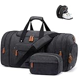 Sucipi - Bolsa de Viaje de Lona para Fin de Semana con Compartimento para Zapatos, sin Ruedas