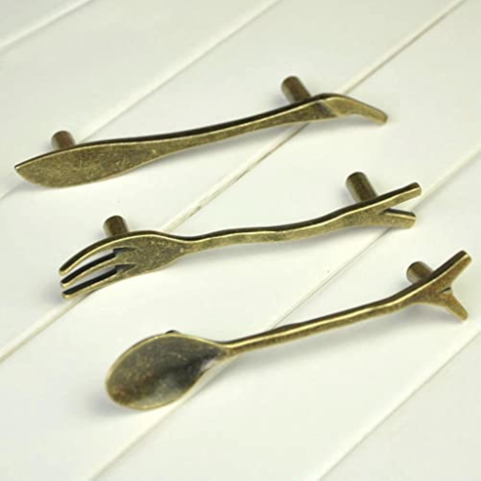 Antique Bronze Creative Fork Design Cabinet Pull Handle