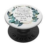 Do Not Be Anxious About Anything - Christian Bible Verse PopSockets PopGrip: Swappable Grip for Phones & Tablets PopSockets Standard PopGrip