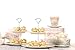 Happy Will 3 Tiered Cake Stand Noble Wedding Dessrt Tower Tray Cupcake Plates Holder for Birthday Party Baby Shower Graduation and Christmas Party Silver Fan