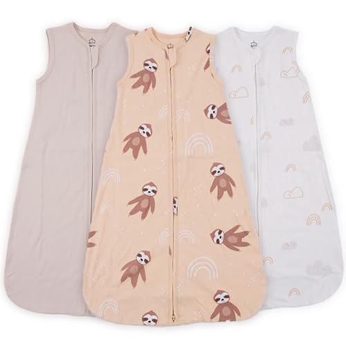 Image of Giribet Baby Sleep Sack Newborn Essentials, 100% Organic Cotton, 0.5 TOG Toddler Sleep Sack, 2-Way Zipper