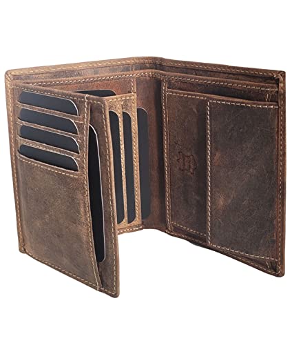 Frédéric&Johns® Portefeuille Homme en Cuir Véritable – Modèle Stone – Style Vintage – Protection RFID – Compact et Élégant – Compatible Permis...