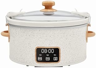 Pioneer Woman 6-Quart Stoneware Slow Cooker – 3 Heat Settings + Keep-War...