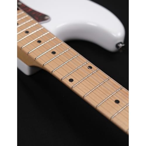 Image of Magna Electric guitar ST20M Stratway gossy finish White - Maple includes 12MM Padded Bag