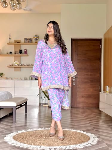 Image of LookMark Womens Cotton Blend Kurta and Pant - Suitable For Every Indian Occasion
