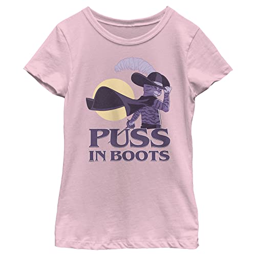Girl's Puss in Boots: The Last Wish Distressed Purple Puss in Boots T-Shirt