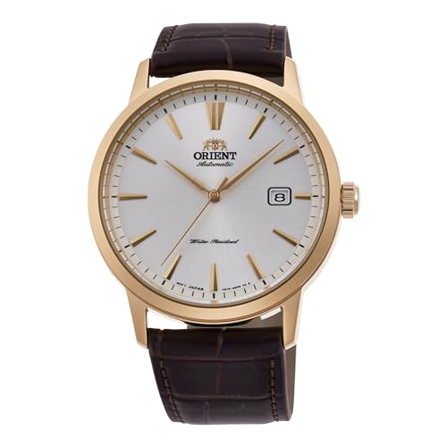 Orient RA-AC0F04S10B Men's Analogue Automatic Watch with Leather Strap, Brown, Strap.