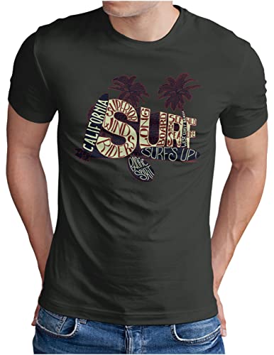 T-shirt rétro Cali Surfing California en coton épais pour le look surfeur