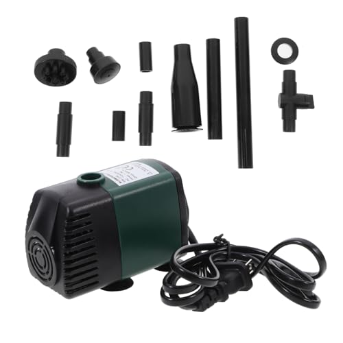 BEBEMOKO 1Set Submersible Water Pump for Hydroponics and Aquariums Flow Fountain Pump with Nozzles Compact Design for and Fountains US Plug Included