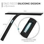 Silicone Shower Squeegee with 3-in-1 No-Drill Mount, Black, 9'' - Image 2