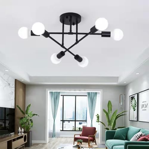 Lampe de plafond LED design industriel pour créer un salon chaleureux