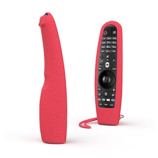 SIKAI CASE Stötsäker Skyddande Fall Kompatibel med LG TV Fjärrkontroll AN-MR20GA AN-MR19BA AN-MR18BA AN-MR650A AN-MR600 AN-MR650, Halkfri Stötsäker Skyddande Mjukt Silikonfodral (Röd)