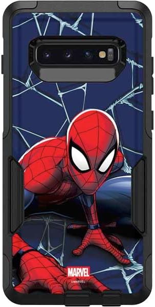 Skinit Decal Phone Skin Compatible with OtterBox Commuter Galaxy S10 Plus - Officially Licensed Marvel Spiderman Spiderman Emblem Design