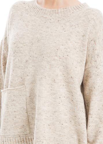 Max Studio Women's Pocket Detail Tweed Sweater2