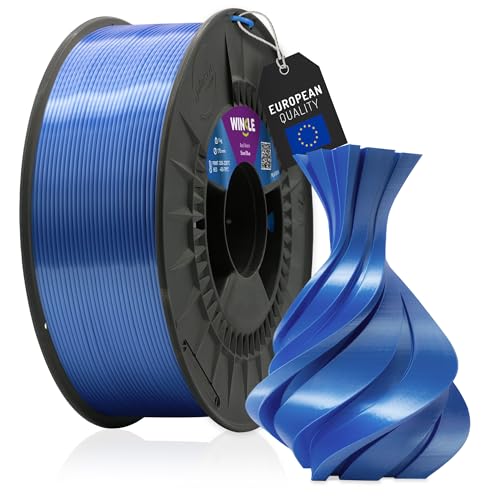Winkle Silk PLA Filament (Silk) Steel Blue | 3D Printer Filament | PLA Filament 1.75mm 300g | PLA Blue | Silky Smooth Fi