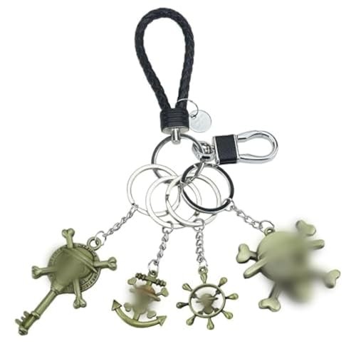 LbsAMP Anime Keychain Anime Keyring Braided Leather Keychain Keyholder Skeleton Decorations Anime Gifts Merchandise Anime Accessories Gifts for Fan Men Boys