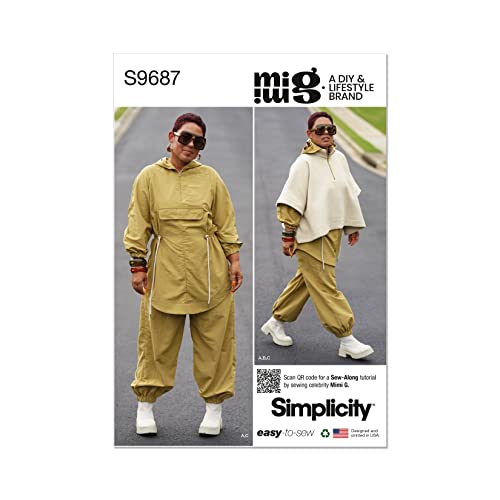 Simplicity SS9687K5 Misses' Jacket, Poncho and Trousers by Mimi G K5 (8-10-12-14-16), Multicolour