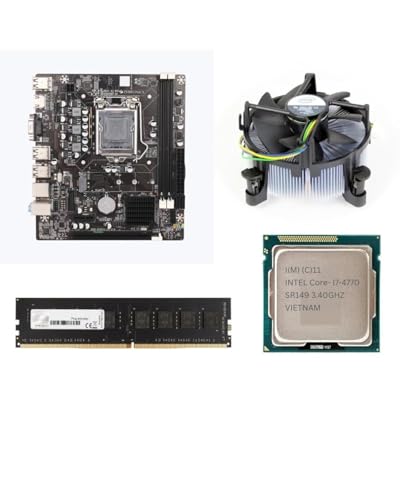 マザーボード H87M-ITX+Core i7-4770S+SDRAM 8GB+CPU-FAN H81 Motherboard Assembled Kit with Processor I7 4th (4770