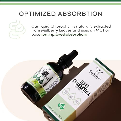 image for Double Wood Supplements Chlorophyll Liquid Drops - for Digestion, Gut 