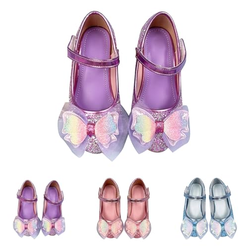 Girls Mary Jane Princess Dress Shoes Glitter Sequin Bowknot Sandals Back Strap Wedding Birthday Party Shoes3