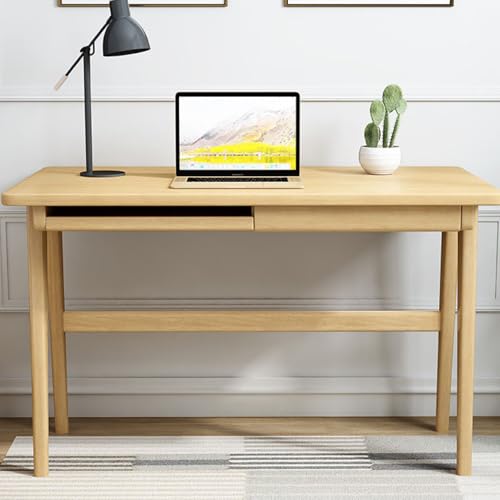 Bureau d'ordinateur avec tiroirs plateau clavier bois massif - 6
