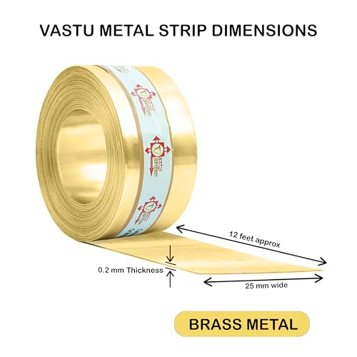 Image of Brass Strip | 1 INCH | Pack of 1 | Strip for Vastu Remedy | Width-25mm, Thickness-0.2mm, Length-12 Feet Approx.