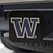 University of Washington Black Metal Hitch Cover - 3D Color Emblem