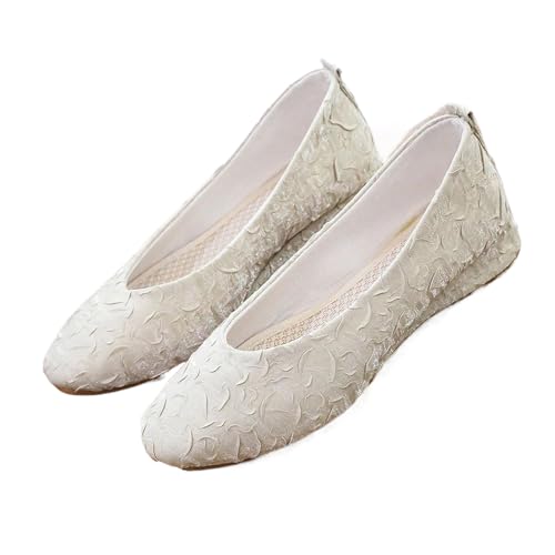 Ballerines de marche confortables rose 40 EU en tissu doux pour femme