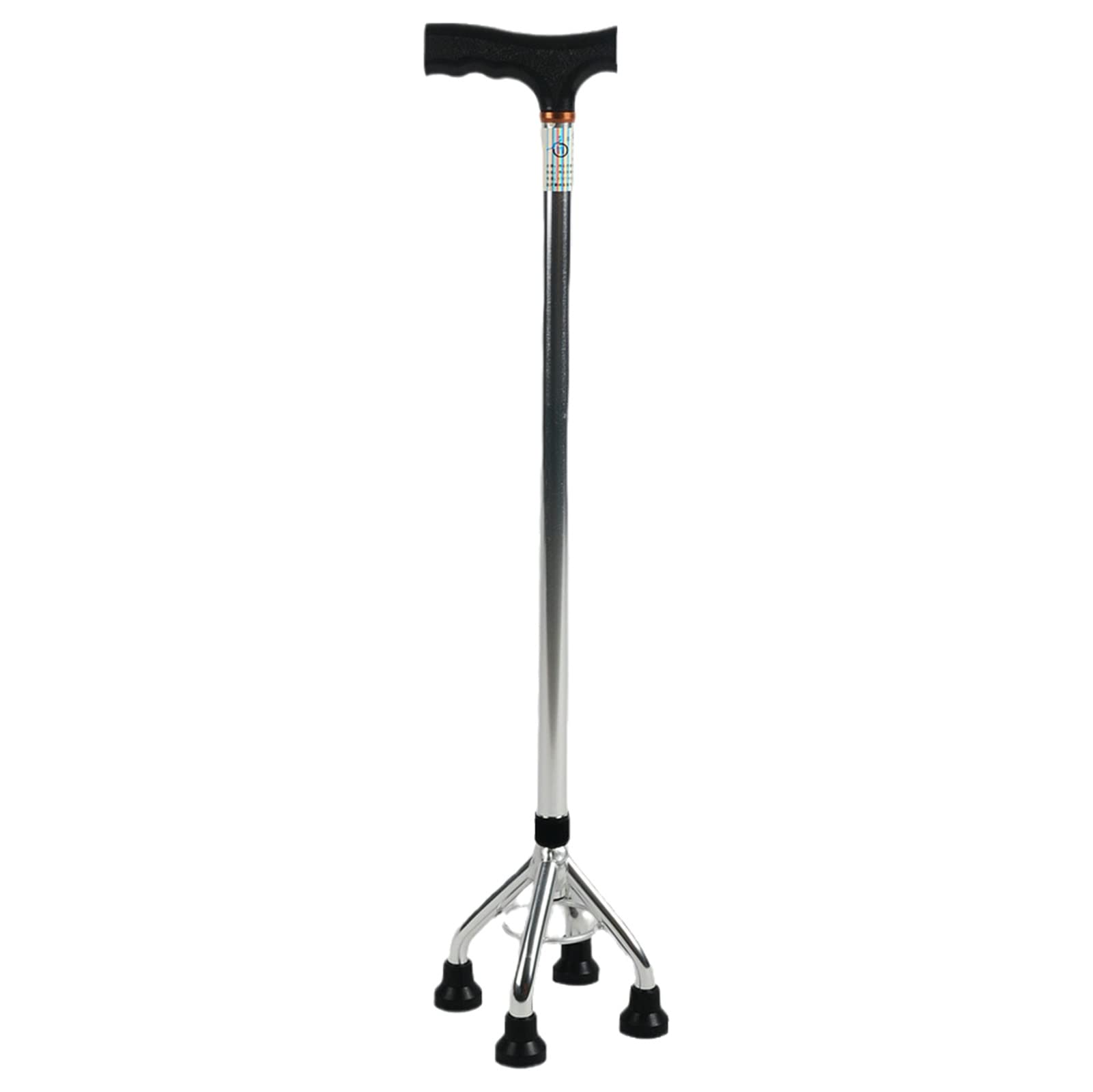 Muletas cuádruples para Hombres y Mujeres, bastón de Aluminio para Caminar con Mango ergonómico, bastón telescópico con Base de 4 Patas