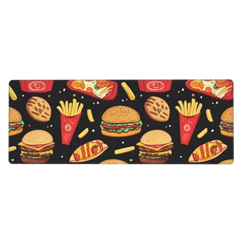 Tapis de souris de jeu avec base en caoutchouc et finitions bords cousus