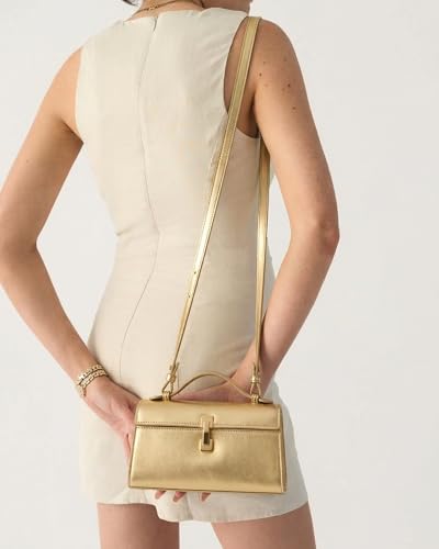 Image of Clutch Purses for Women - Small Purse Top Handle - Evening Bag - Adjustable Crossbody Handbag - Trendy PU Leather