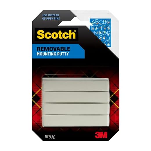 Scotch Removable Mounting Putty, 2 oz, Colors May Vary