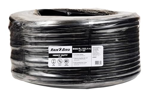 Rain Bird T70-500S Drip Irrigation 1/2" (0.700" OD) Blank Distribution Tubing, 500', Black