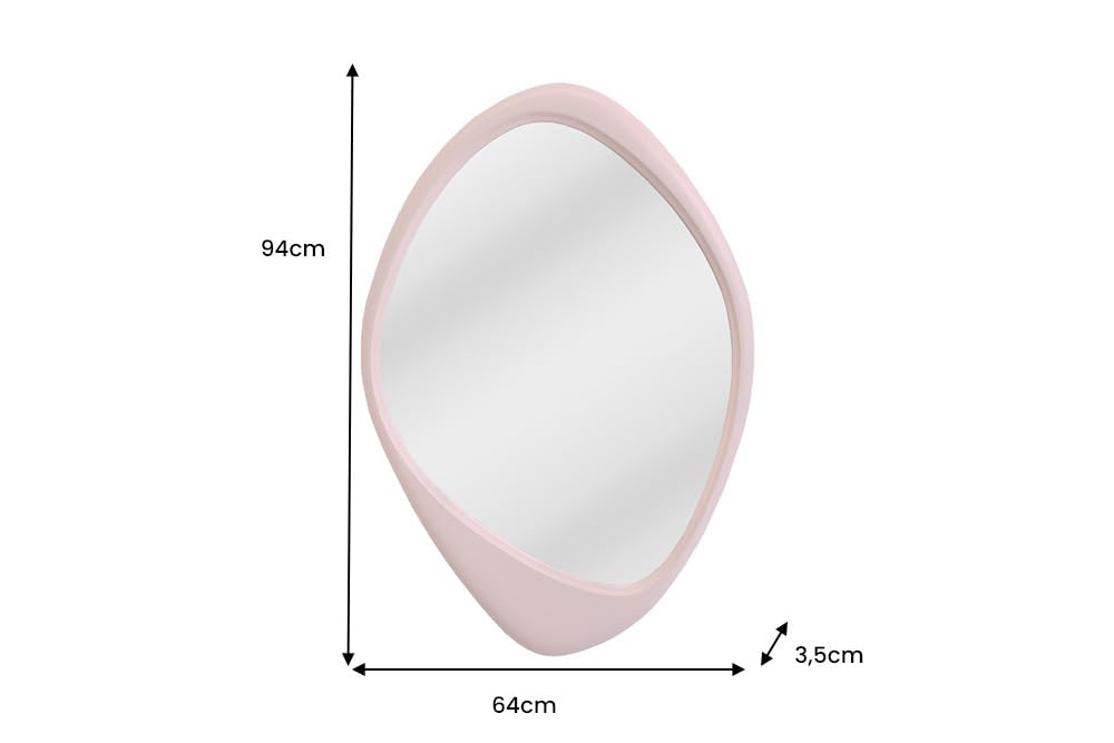 invicta INTERIOR Wandspiegel Organic - 95cm - rosa - Polyurethan