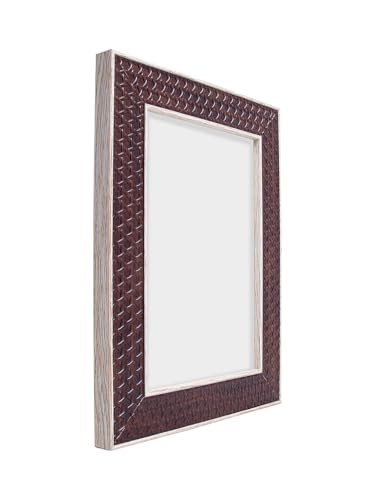 Image of GOLDEN PEACOCK Antique Woody Brown 5x7 Inch Photo Frame | Set of 1 Elegant Wall & Tabletop Picture Frame for Home Decor and Gifting