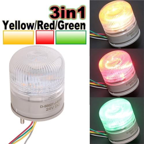 Luz de advertencia señal intermitente multicolor 3 en 1 industrial con voltaje múltiple flexible 5