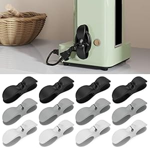 Kabelorganizer voor Apparaten,Forreen 12 Stuks Kabelhaspel voor Keukenapparaten Zelfklevend Multifunctioneel Buigzaam Kabelhouder voor Keukenapparaten, Mixers, Rijstkoker, Airfryer
