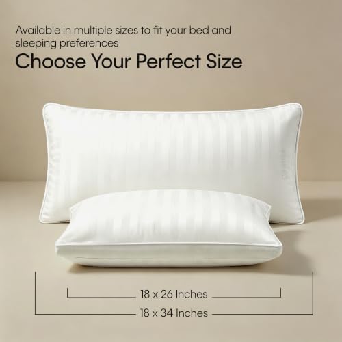 Calvin Klein Hotel Bed Pillows King Size Set of 2 Medium Soft Support - image 2